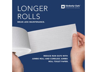 Kimberly-Clark Professional Jumbo Roll Toilet Paper Dispenser with Stub Roll, White (09508)
