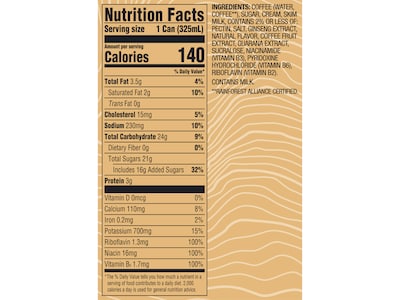 Stok Energy Caramel Cream Cold Brew Coffee, 11 oz., 12 Cans/Carton (196067)