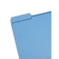 Smead File Folder, Reinforced 1/3-Cut Tab, Letter Size, Blue, 100/Box (12034)