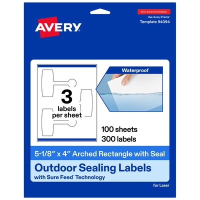 Avery Laser Multipurpose Labels, 5-1/8 x 4, 300 Labels/Box (19479370743)