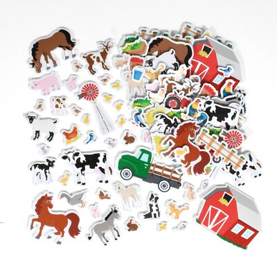 Ready2Learn Foam Stickers, Farm, 180/Pack, 3 Packs (CE-10120-3)