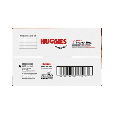 Huggies Snug & Dry Baby Diapers, Size 3, 168/Carton (51520/56456)