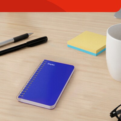 STAPLES Memo Book, 3” x 5”, Side-Bound, Ruled