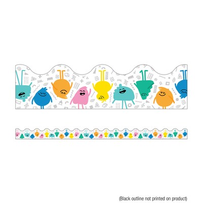 Carson Dellosa Education Scalloped Border, 2-1/4x 3, Happy Friends, 6/Bundle (CD-108477-6)