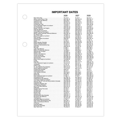 2026 AT-A-GLANCE 3.75" x 3" Daily Calendar Refill Pages, White/Black (E919-50-26)