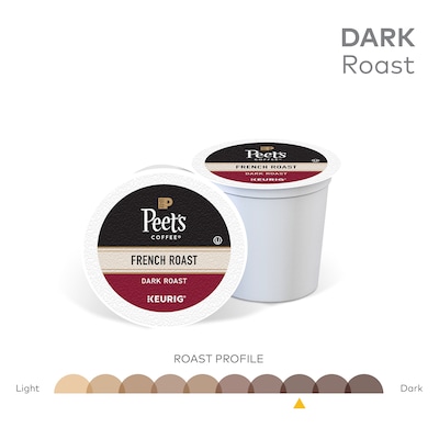 Peet's Coffee French Roast Coffee Keurig K-Cup Pods, 22/Box (5000377806)