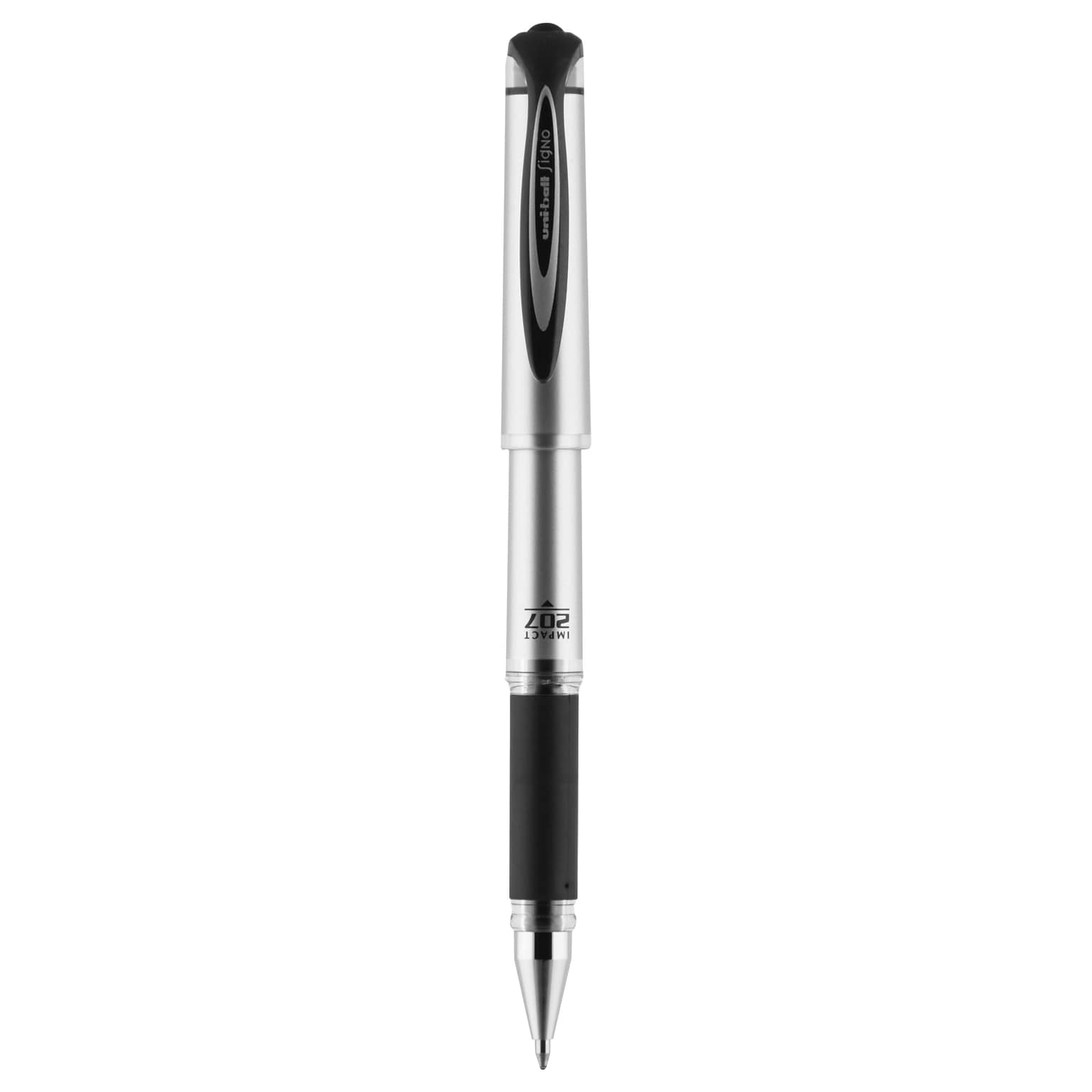 uniball 207 Impact Gel Pens, Bold Point, 1.0mm, Black Ink (65800)