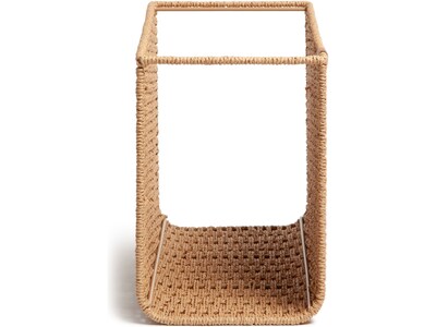 U Brands Woven Paper Rope File Basket, Brown (6084U00-01)