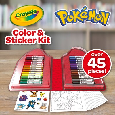 Crayola Pokemon Color & Sticker Kit Coloring Book, 20 Pages (BIN041236)