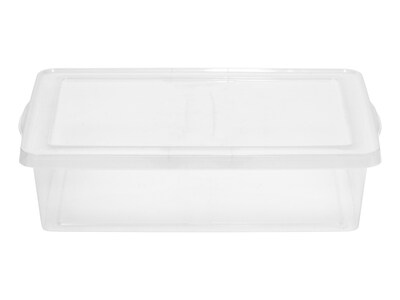 Iris 28 Qt. Storage Box with Snap Lid, Clear (500244)