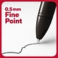 TRU RED™ Quick Dry Gel Pens, Fine Point, 0.5mm, Black, 5/Pack (TR54468)