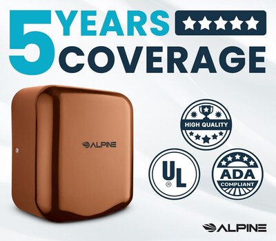 Alpine Industries Hemlock 110/120V Automatic Hand Dryer, Copper (400-10-COP)