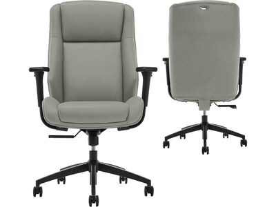 Thomasville Furniture Darius Ergonomic Bonded Leather Swivel Executive Chair, Gray (51490-GRY)