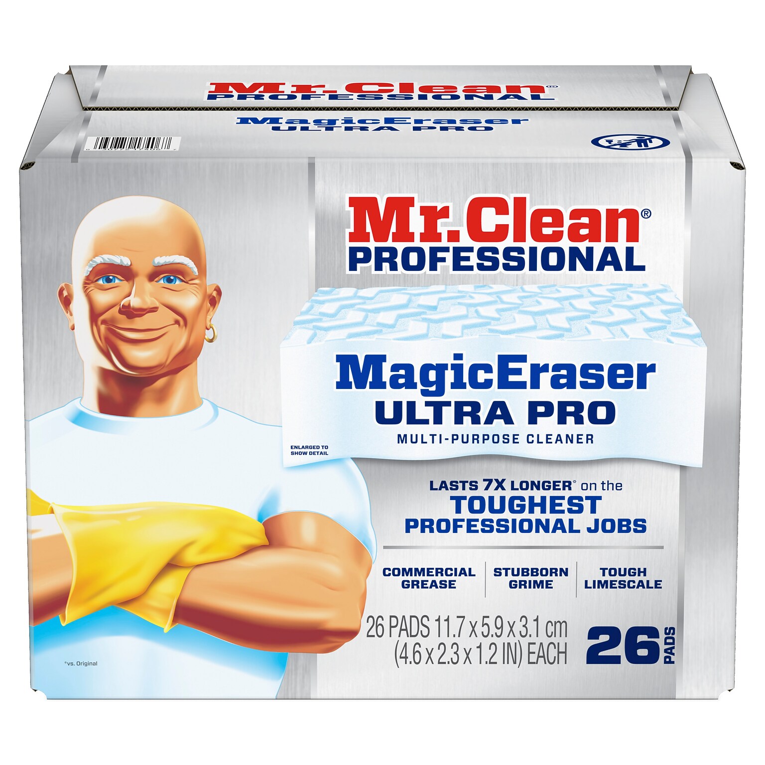 Mr. Clean Professional Magic Eraser Ultra Pro Multi-Purpose Cleaner, White, 26 Pads/Carton (17406)