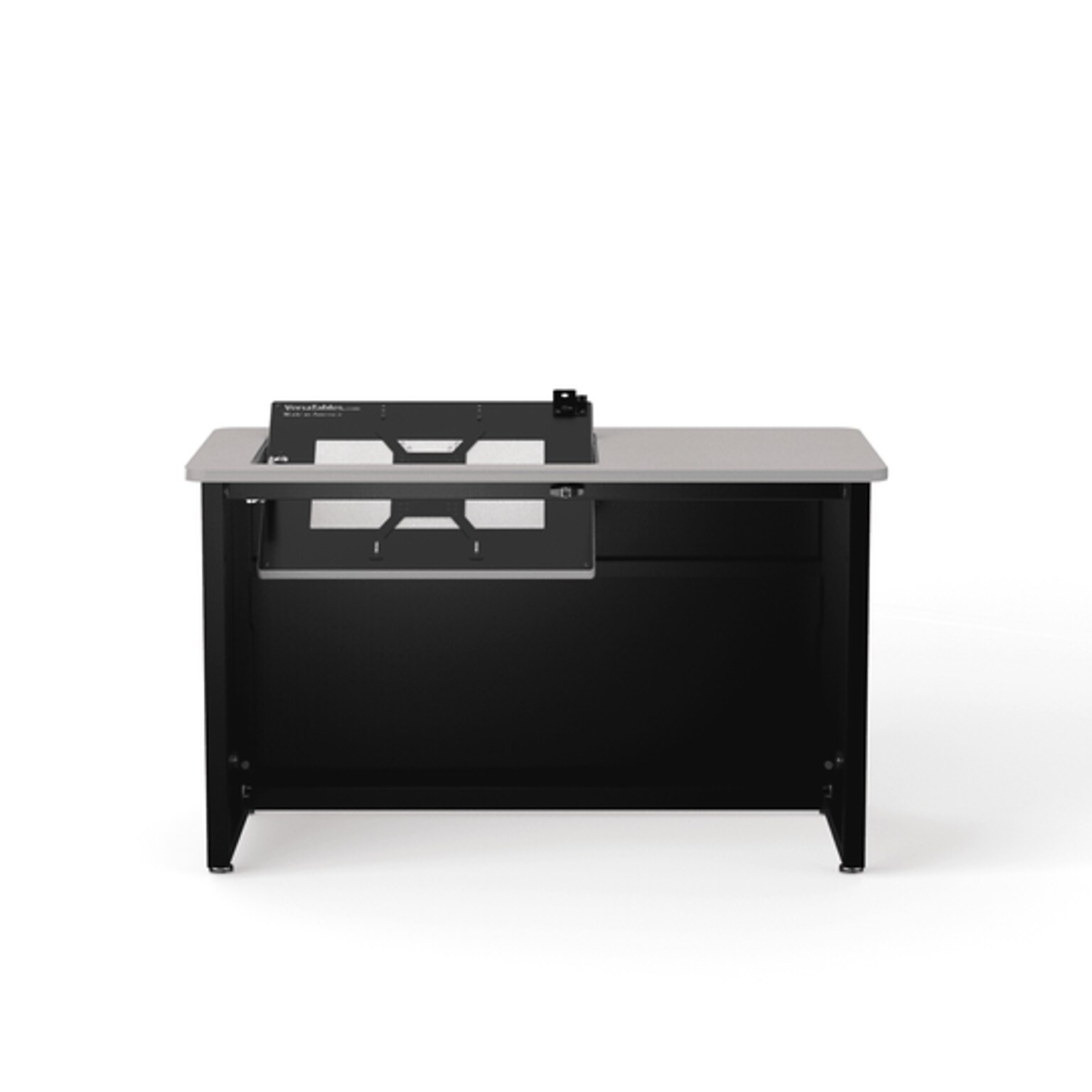 VersaDesk Enclosed Revolution 48W Computer Desk, Grey/Black