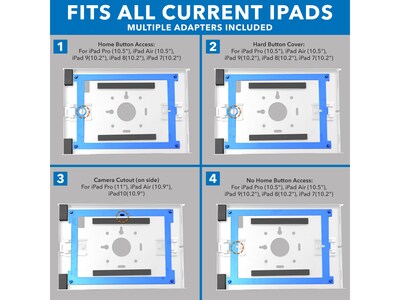 Mount-It! Adjustable Anti-Theft iPad Countertop Stand/Wall Mount, White (MI-3775W_G10)