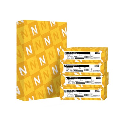 Astrobrights Astrobrights 11 x 17 Color Copy Paper, 24 lbs. Solar Yellow, 2,500 Sheets/Carton (22533CT)
