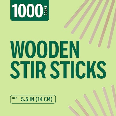 Perk™ Eco Wooden Stirrer, 5.5", 1000/Pack (PK61996)