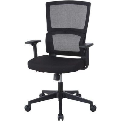 Lorell Ergonomic Fabric Mesh Swivel Executive Chair, Black (LLR81988)