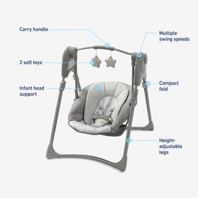 Graco Slim Spaces Compact Baby Swing (2156182)