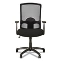 Alera® Etros Series Fixed Arm Fabric Swivel Computer and Desk Chair, Black (ALEET4117B)