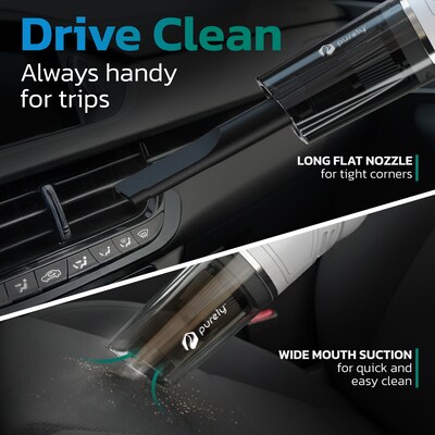 Purely C50 70W Small Portable Wireless Vacuum Cleaner Air Duster, Black (PKBVC50)