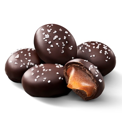 Sanders Snack Size Dark Chocolate Sea Salt Caramels Eggs, 7 oz. (MRY31145)