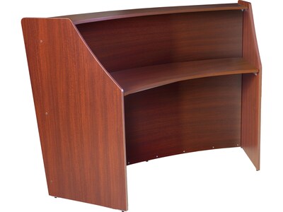 Regency Marque 72W Curved Reception Desk Workstation, Cherry (77290CH)