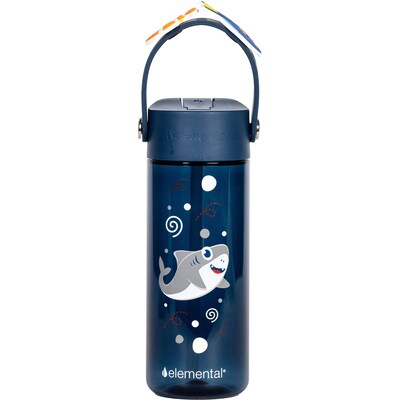 Elemental Splash Charm Plastic Water Bottle, 18 oz., Shark Friends (EMLETR18SF31C)