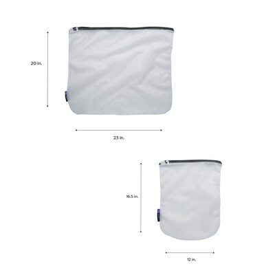 Laundry 360 Mesh Wash Bag Set, White, 2 Bags/Pack (W-82472)