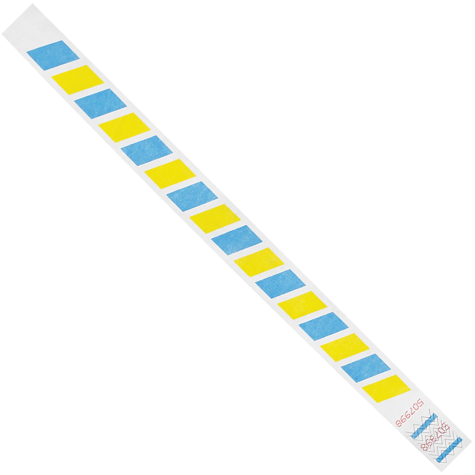 Tyvek Wristbands, 0.75 x 10, Blue/Yellow, 500/Carton (WR105)