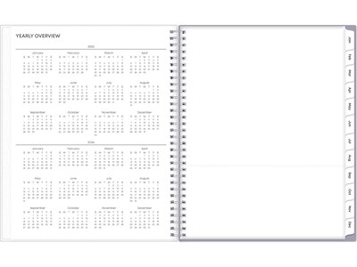 2025 Blue Sky Rue Du Flore 8.5" x 11" Weekly & Monthly Planner, Plastic Cover, Green/Gray (101602-25)