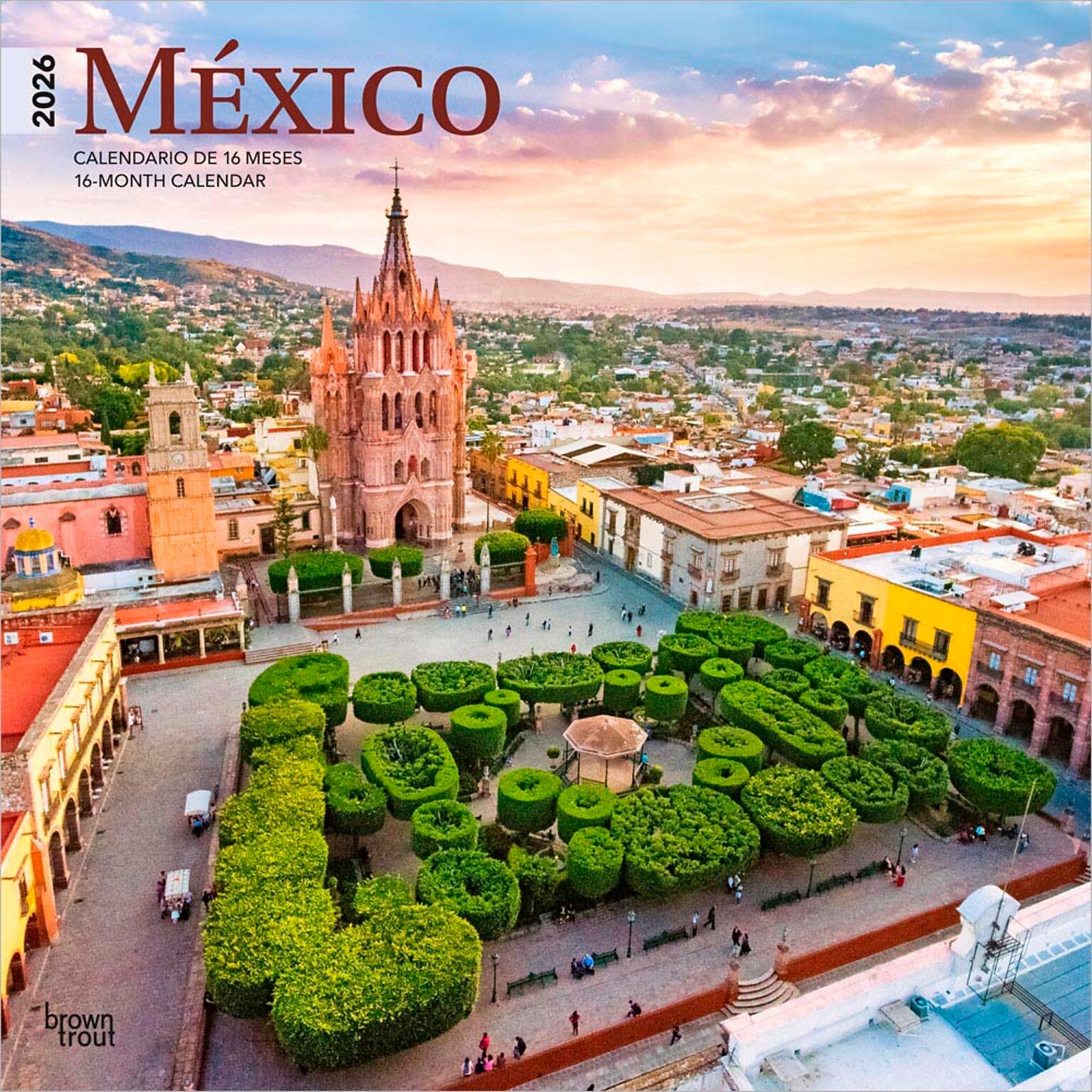 2026 BrownTrout Mexico 12 x 12 Monthly Wall Calendar (9798330704569)