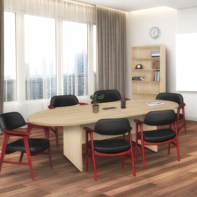 Regency Legacy 95W Racetrack Shaped Laminate Conference Table w/ Charging Port, Noble Oak (LCTRT954