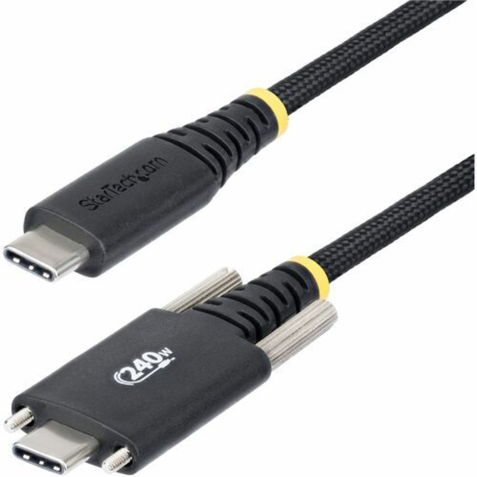 StarTech 6.56 ft. USB-C Charging Cable, Male to Male, Black (S2CEPR2M-USBSL-CABLE)