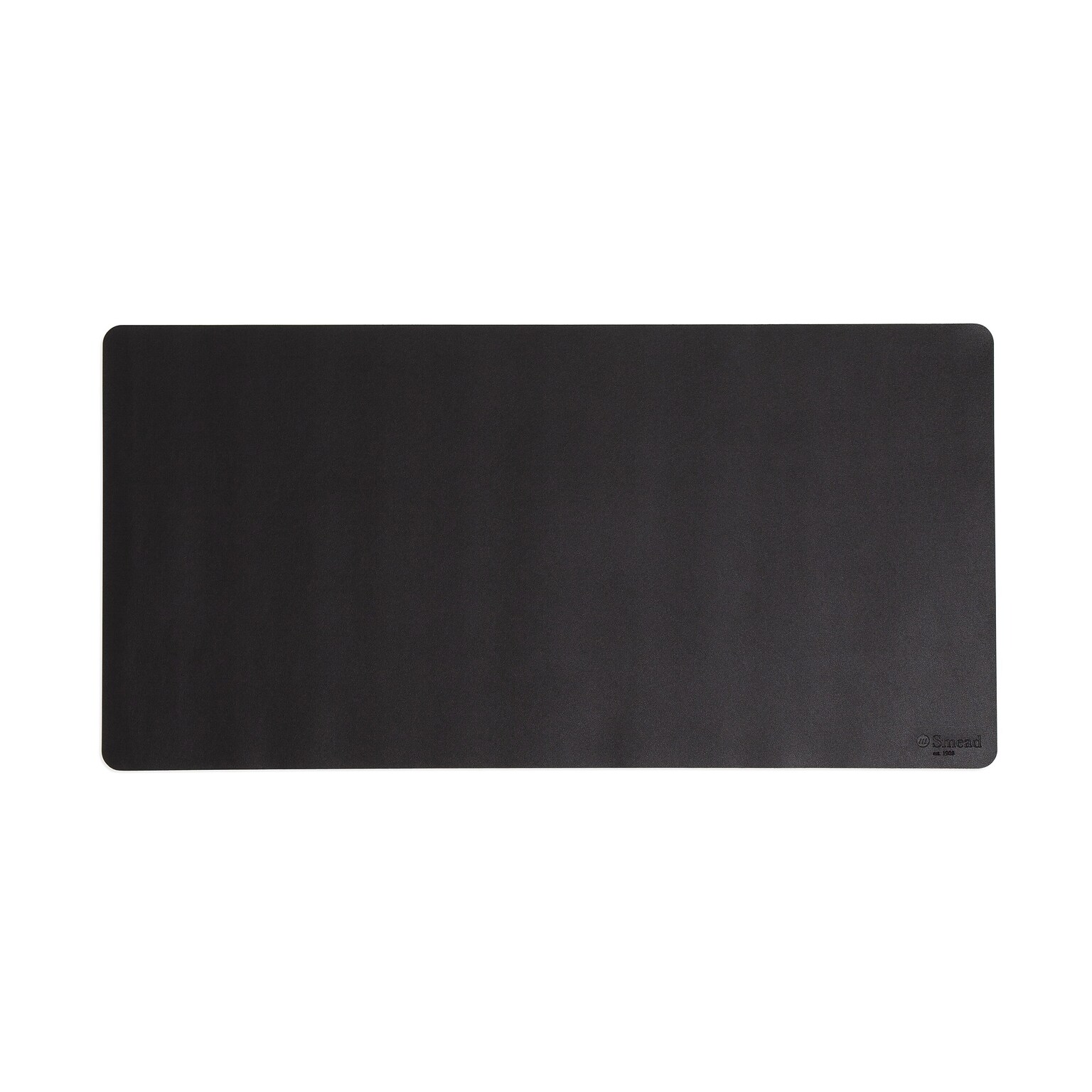 Smead Medium Vegan Leather Anti-Slip Desk Pad, 31.5 x 15.7, Charcoal (SMD64833)