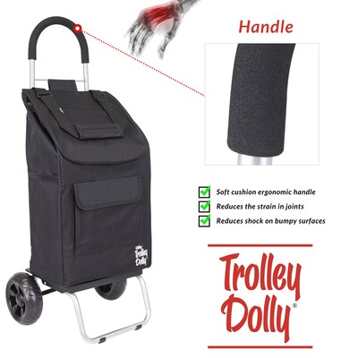 Trolley Dolly Standard Folding Hand Truck, 110 lb. Capacity, Black (01-517)