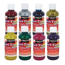 Sargent Art Art-Time Washable Glitter Tempera Paint, 8 oz., Set of 8 (SAR173999)