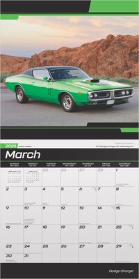 2025 BrownTrout Dodge Charger 12" x 24" Monthly Square Wall Calendar, (9781975479787)