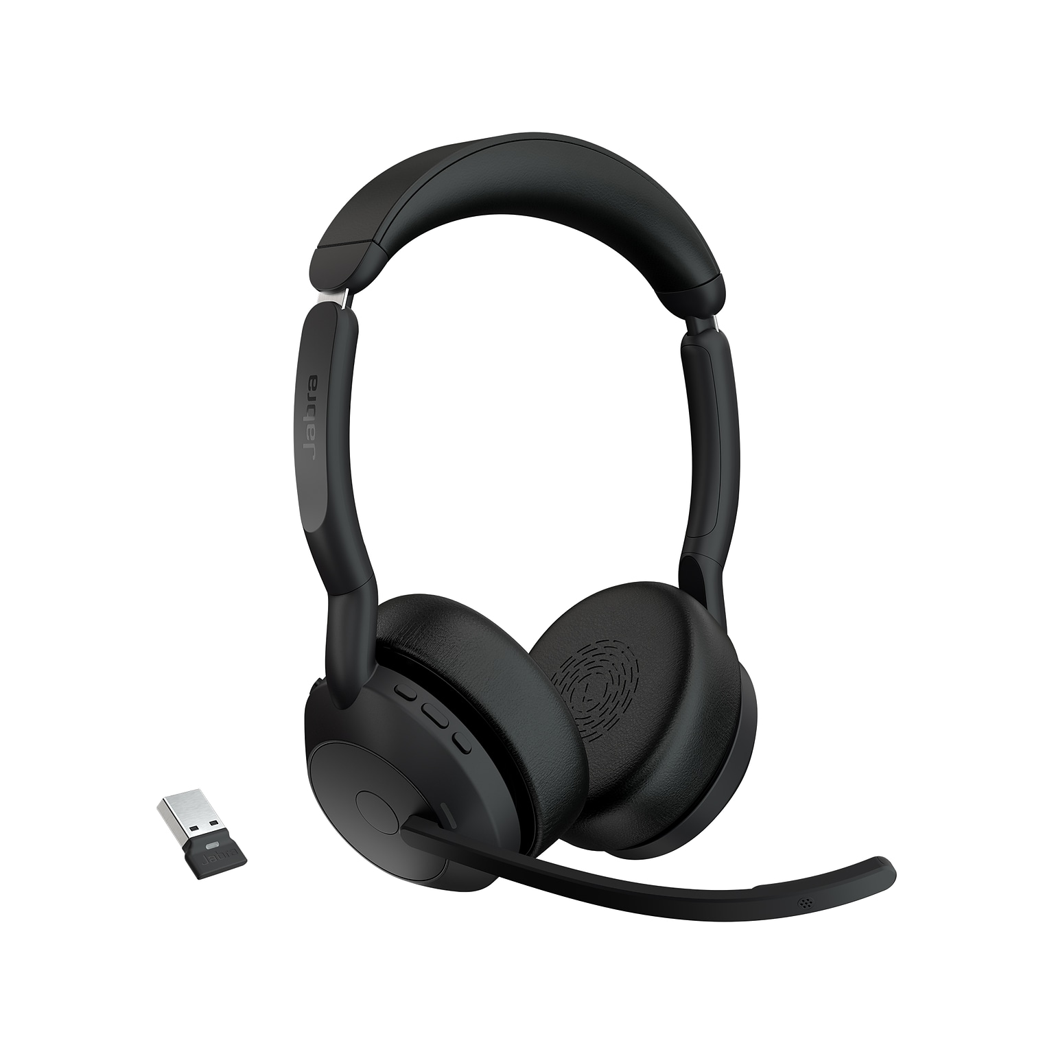jabra Evolve2 55 Wireless Noise Canceling Bluetooth Stereo Headset, USB-A Adapter, UC-Certified (25599-989-999-01)