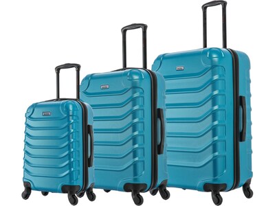 InUSA Endurance 3-Piece Hardside Spinner Luggage Set, TSA Checkpoint Friendly, Teal (IUENDSML-TEA)