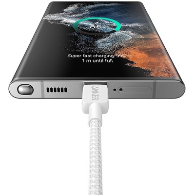 Anker 322 10' USB-C to USB-C Cable, Male to Male, White (A81F7H21-1)