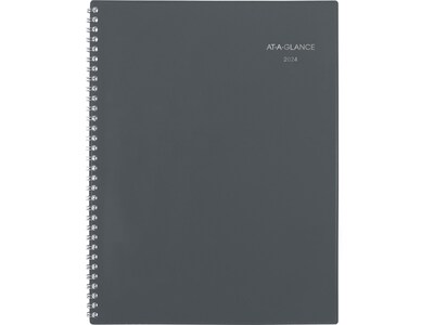 2024 AT-A-GLANCE DayMinder 8.5 x 11 Monthly Planner, Plastic Cover, Gray (GC470-07-24)