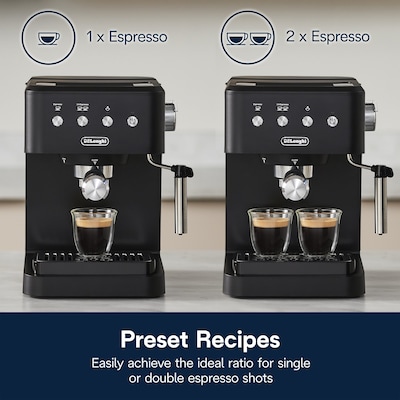 De'Longhi Stilosa 2-Cups Steam Espresso Machine, Black (EC260BK)