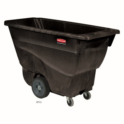 Rubbermaid Commercial Cube Truck, 450 lb. Capacity, Black (FG9T1300BLA)