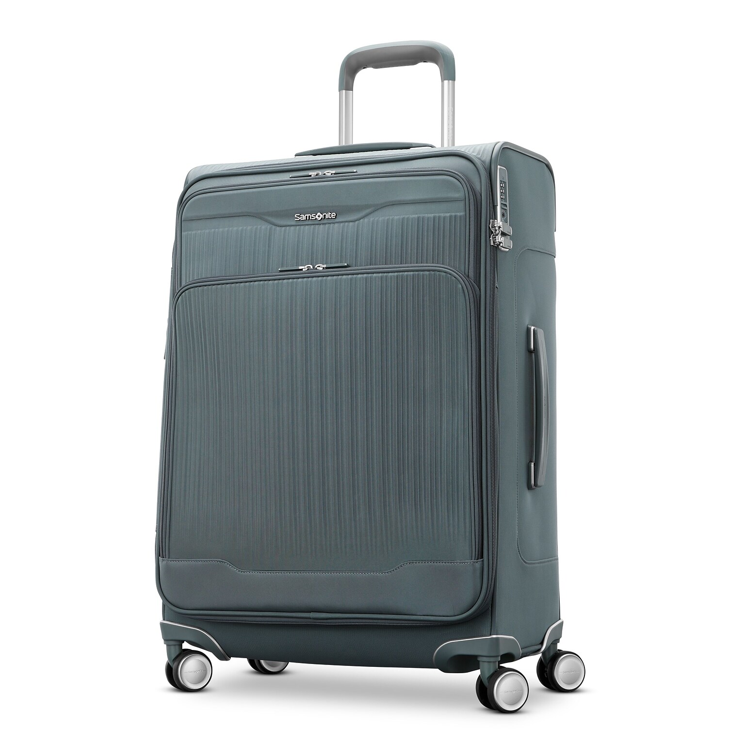 Samsonite Silhouette 18 27 Checked Luggage with Spinner Wheels, Slate Blue (153640-E264)