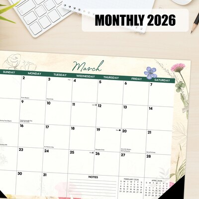2026 Willow Creek Botanical Garden 17" x 12" Monthly Desk Pad Calendar (57094)