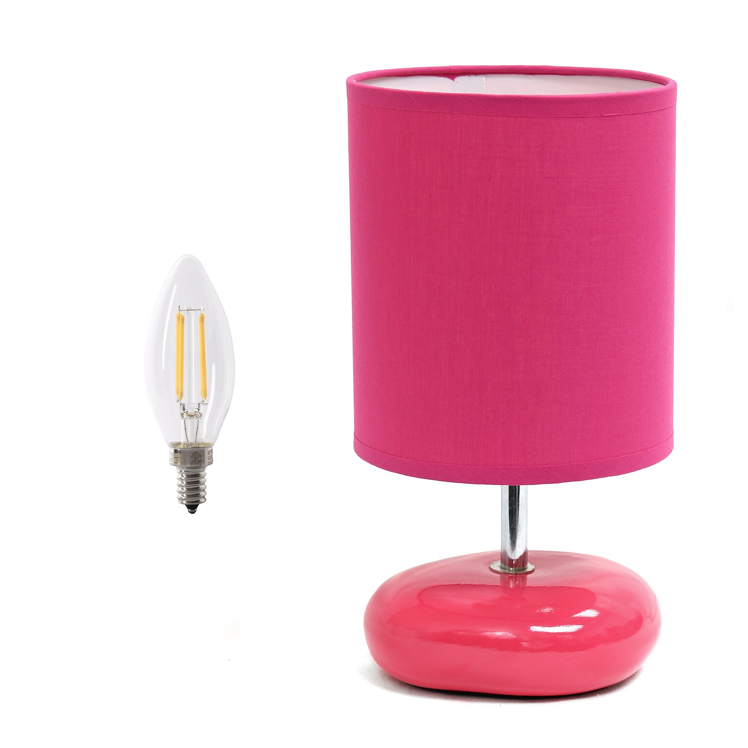Simple Designs 10.24 LED Table Lamp, Pink (LT2005-PNK-LB)