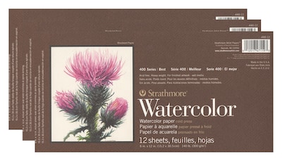 Strathmore 400 Series Watercolor Pad 6 in. x 12 in. pad of 12 [Pack of 3](PK3-440-12-1)