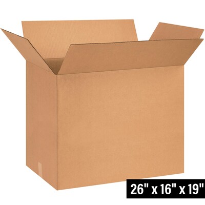26 x 16 x 19 Shipping Boxes, 10/Bundle (261619)